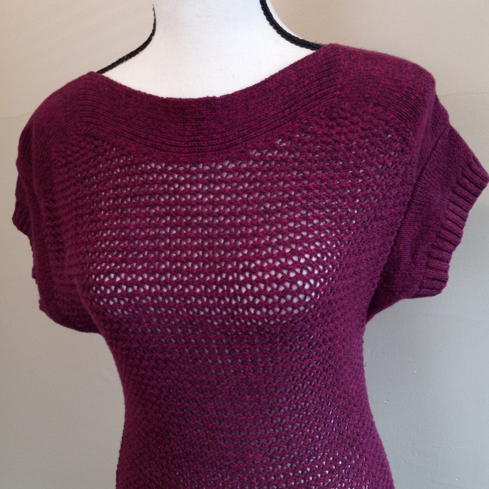 Eddie Bauer Linen Blend Loose Knit Short Sleeve Top Womens Size Small. - Picture 2 of 6